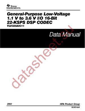TLV320AIC11IPFBG4 datasheet  